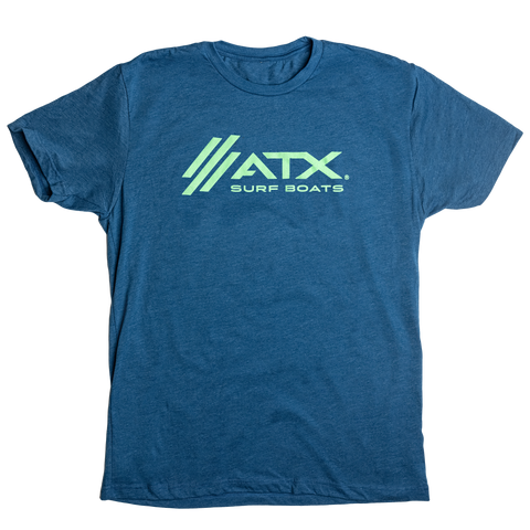 ATX Logo Tee - Blue w/ Mint Logo