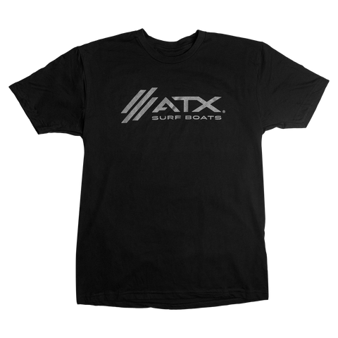 ATX Logo Tee - Black w/Charcoal Logo