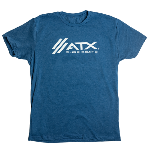 ATX Logo Tee - Blue w/White Logo
