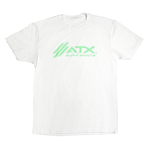 ATX Logo Tee - White w/Mint Logo