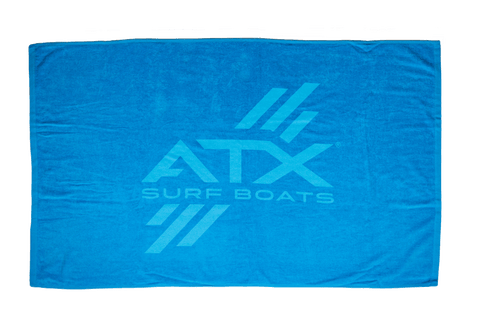 ATX Surf Boats Blue Beach Towel - 35"x60"
